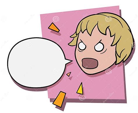 Angry Shouting Girl Stock Vector Illustration Of Head 55333134