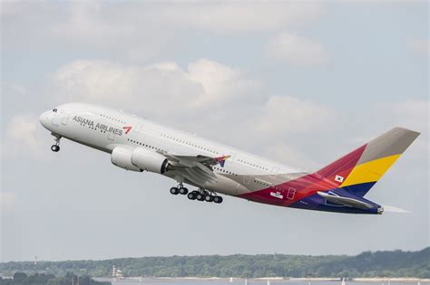 Airbus A380 800 Of Asiana Airlines On Ferry Flight Aircraft Wallpaper