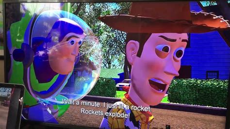 Toy Story 1995 Woody And Buzz Use Sids Rocket To Fly Youtube