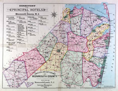 State And County Maps Of New Jersey Printable Map Of Monmouth County