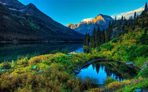 Lake Mountain Scenery Wallpaper High Definition High Quality