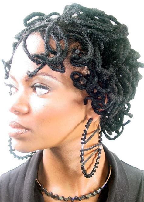 These short hairstyles look bomb on black ladies, that's what we know. i love these curly locs PInned by www.livelocs.com Revolutionary products for healthy, natural ...