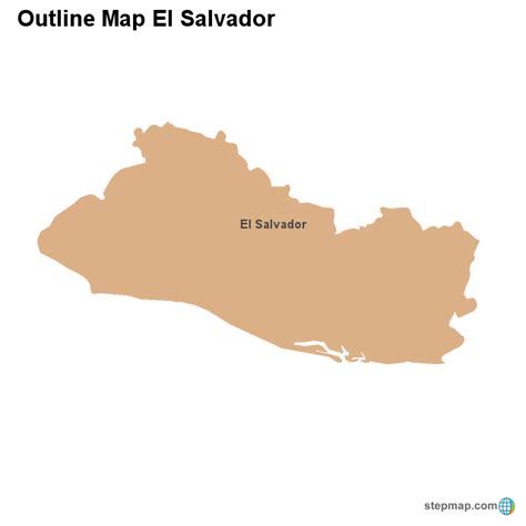 Stepmap Outline Map El Salvador Landkarte F R El Salvador