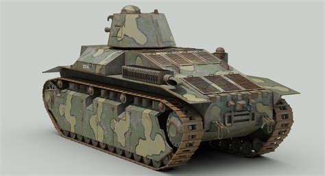 French Char D2 Tank 3d Model 179 3ds Fbx Max Obj Free3d