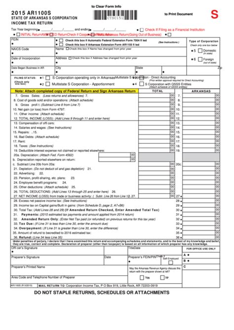 Ar State Tax Forms Printable Printable Forms Free Online