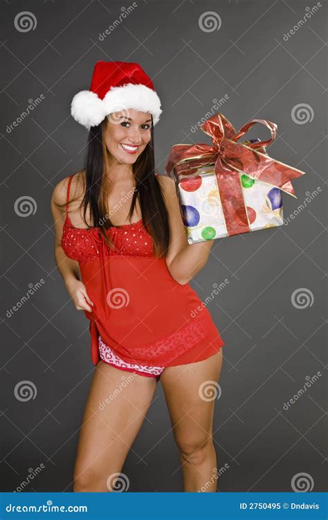 Sexy Kerstman Stock Afbeelding Image Of Kerstmis Lingerie 2750495