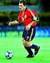 Pedro Munitis is Spain in action at Euro 2000.