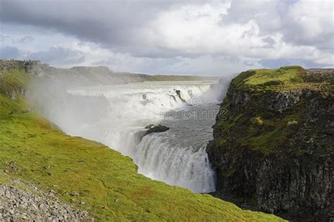 Golden Falls Famous Waterfalls Gullfoss Iceland Waterfalls Mists