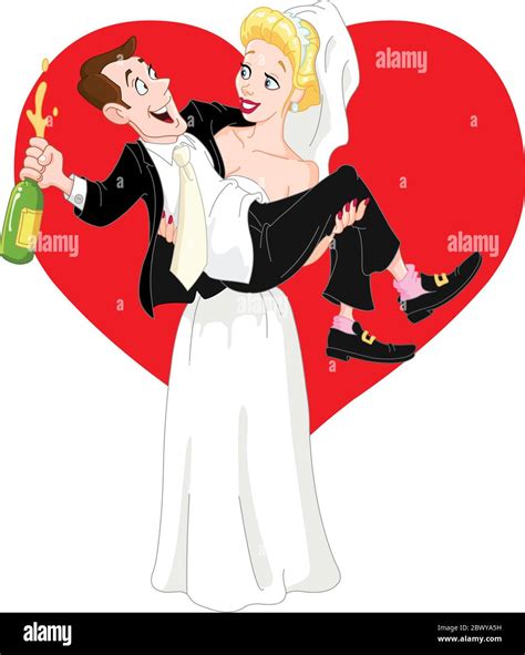 Funny Bride And Groom Stock Vector Image And Art Alamy