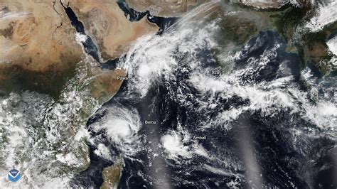A Trio Of Tropical Cyclones Churns Over The Indian Ocean Noaa