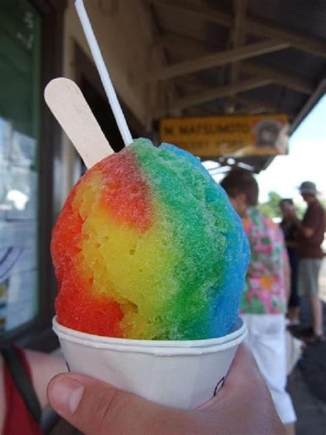 Have A Cool And Refreshing Snow Cone In Rainbow Pixdaus Hawaiian