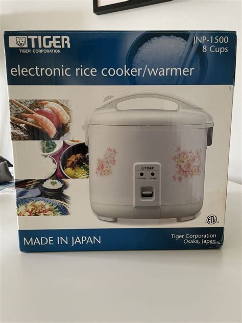 NIB Tiger JNP 1500 8 Cup Rice Cooker Warmer Floral White EBay