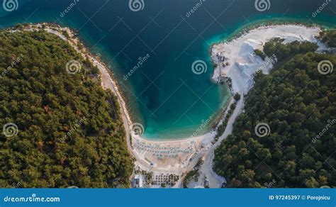 Porto Vathy Marble Beach In Thassos Island Greece Stock Image Image