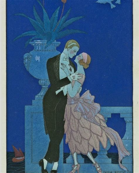 Art Deco Painting Of Romance Print Of Couple By Artdelimaginaire