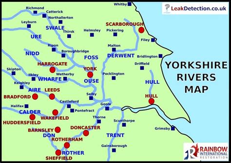 Yorkshire Rivers Map And Guide Uk