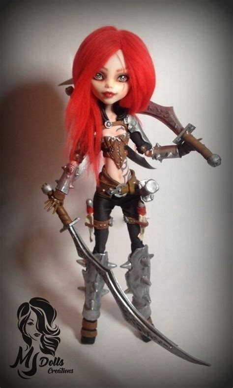 Katarina League Of Legends Custom OOAK Doll Monster High Draculaura
