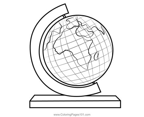 World Globe Coloring Pages