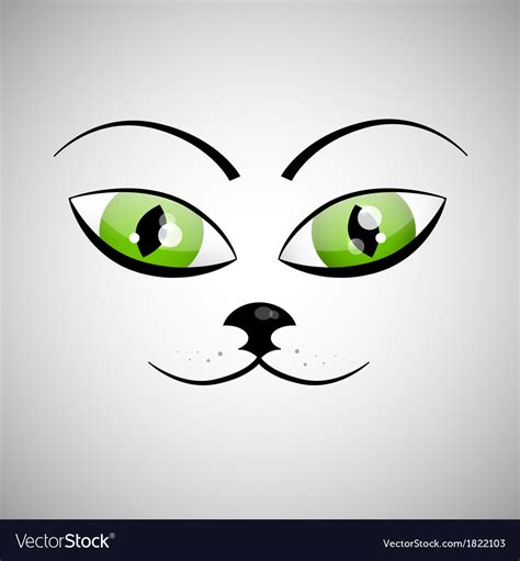 Cute cat vector print design. Abstract Cat Face Royalty Free Vector Image - VectorStock