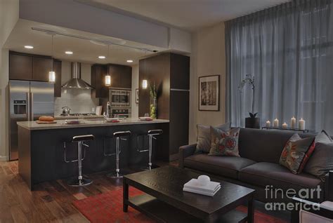 Modern Living Room And Kitchen Photograph By Andersen Ross