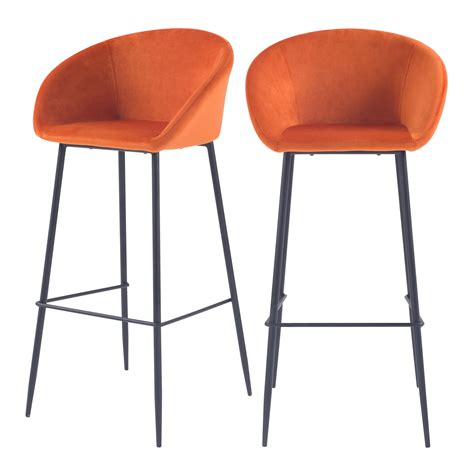 Get outdoors for some landscaping or spruce up your garden! Chaise de bar Marquise orange corail H75cm (lot de 2)