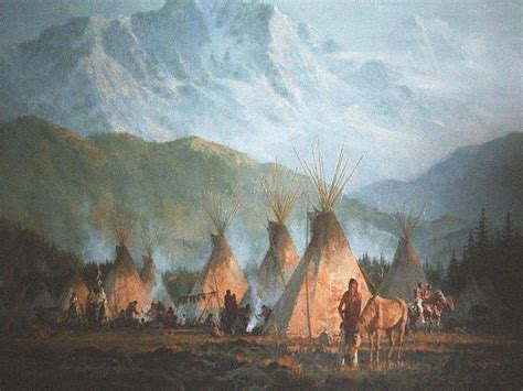 American Indian Artwork Native American Village American Indian Art