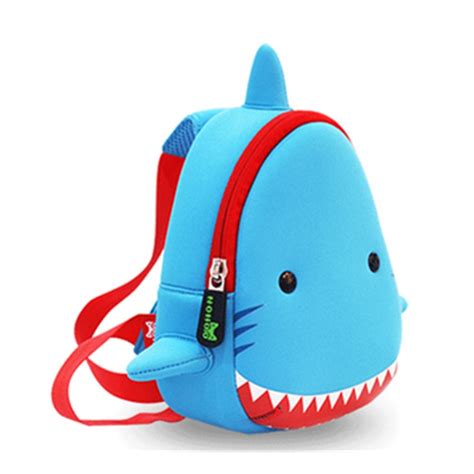 Animals Kindergarten Baby Bags 3d Shark Backpack Kids Waterproof