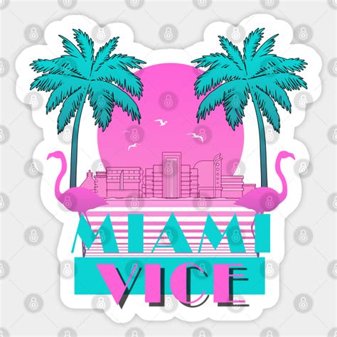 Miami Vice Palm Miami Vice Sticker Teepublic