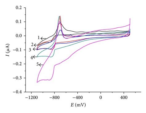 Cyclic Polarization Curves On The Glassy Carbon Electrode At Different