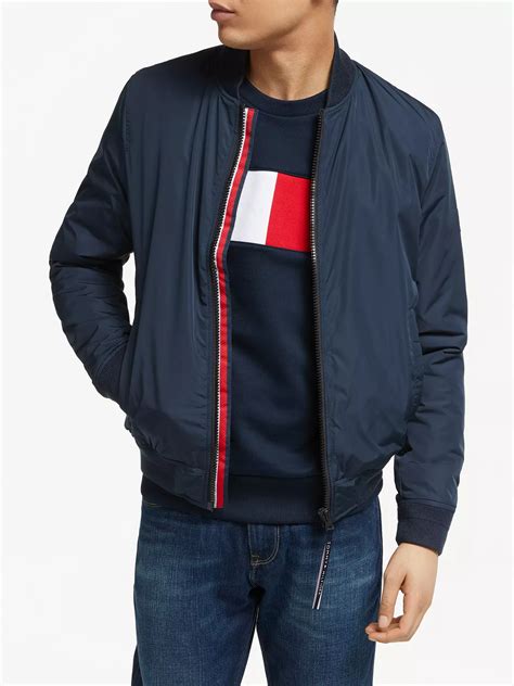 Tommy Hilfiger Padded Bomber Jacket Sky Captain At John Lewis And Partners