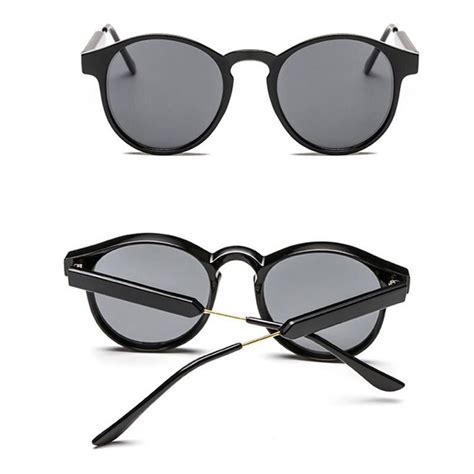 Punk Sunglasses Vintage Round Metal Frame Sun Glasses Female Etsy