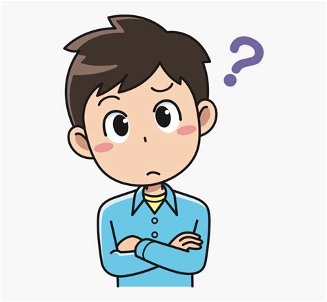 Transparent Perplexed Clipart Cute Boy Thinking Cartoon Free