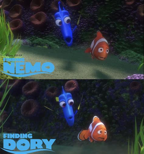 In Finding Dory2016 When You Compare The Flashback To The Scene