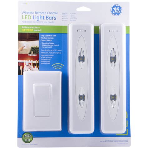 Ge Wireless Remote Control Led Light Bars Battery Operated 2 Pack