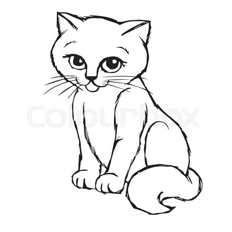 Freehand Sketch Illustration Of Cat Stock Vector Colourbox