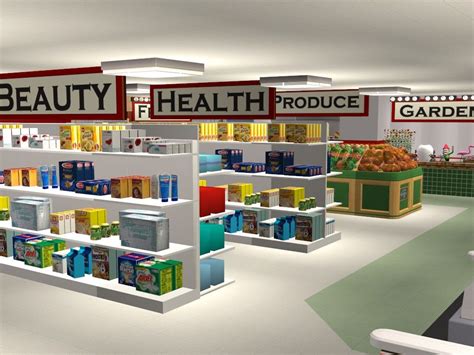 An Image Of A Retail Store With Products On Shelves