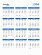 1900 Calendar (PDF, Word, Excel)