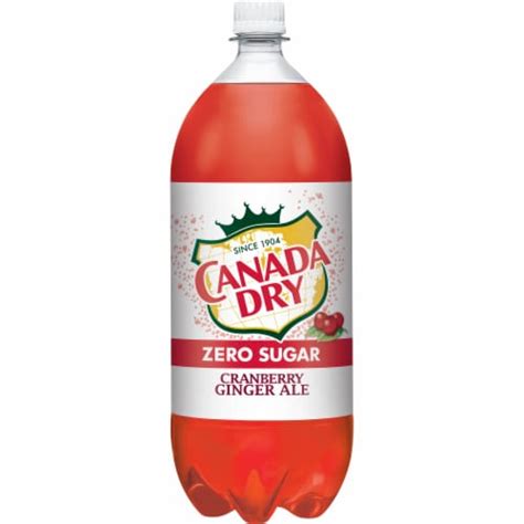 Canada Dry Cranberry Ginger Ale Zero Sugar Soda Bottle 2 Liter Kroger