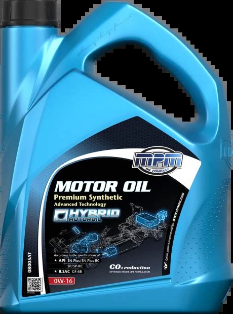 08000at • Motor Oil 0w 16 Premium Synthetic Advanced Technology