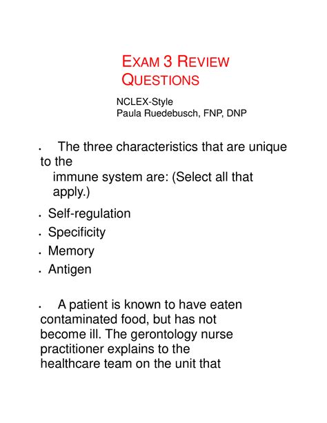 Exam 3 Review Questions Nclex Style Browsegrades