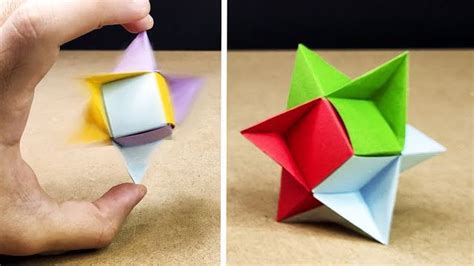 آموزش اوریگامی ساخت ستاره چند ضلعی رنگی