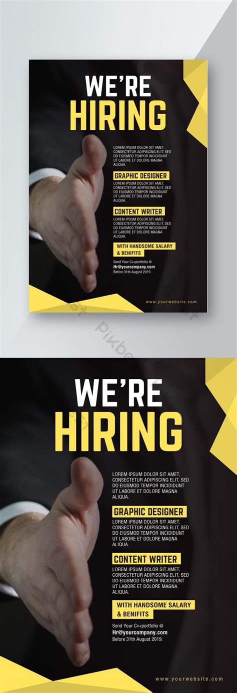 Corporate We Are Hiring Job Recruitment Flyer Ai Free Download Pikbest