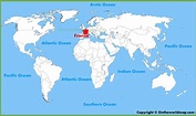 France location on the World Map