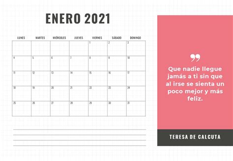 Calendarios 2021 Mensuales Gratis