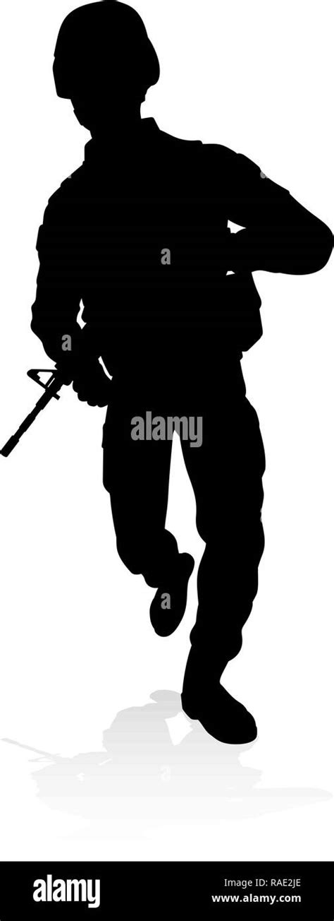 Soldier Detailed Silhouette Stock Vector Image And Art Alamy