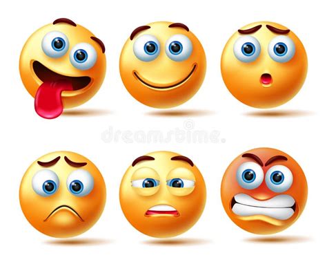 Het Vectorontwerp Van De Emojis Smiley Groep Smileys Emoji Groep