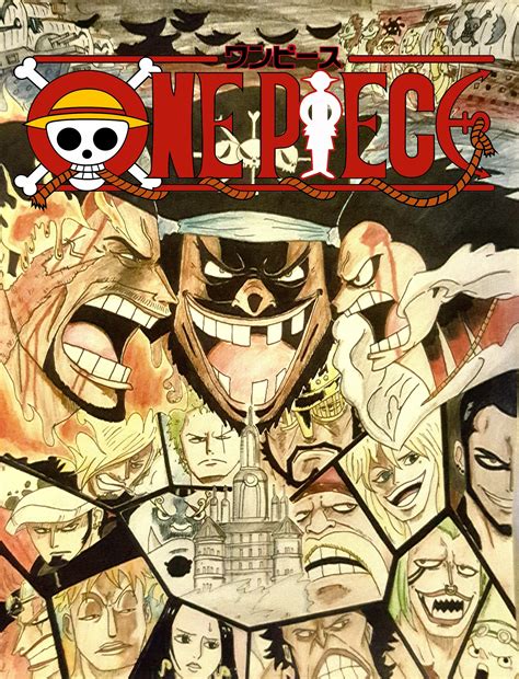 One Piece Manga Cover Lukisan