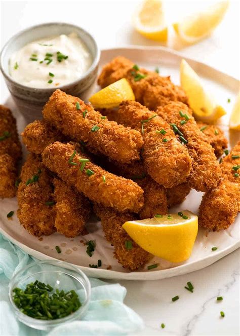 This recipe gives enough batter to coat two thick fish fillets; Fish Fingers recipe | RecipeTin Eats