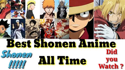 All Time Best Shonen Anime List Animenews4me