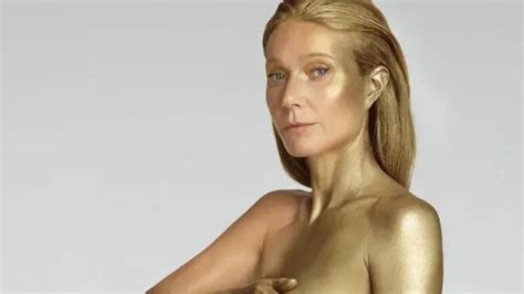 Ohne Kleidung Und Im Gold Gwyneth Paltrow Nahm Anlässlich Ihres 50 Geburtstags An Einer