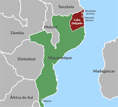Switch between scheme and satellite view; Mozambico, la popolazione di Cabo Delgado vuole la pace